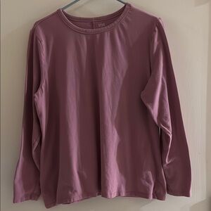 a.n.a Scoop Neck Lavender Long Sleeve Tee - Size 1X